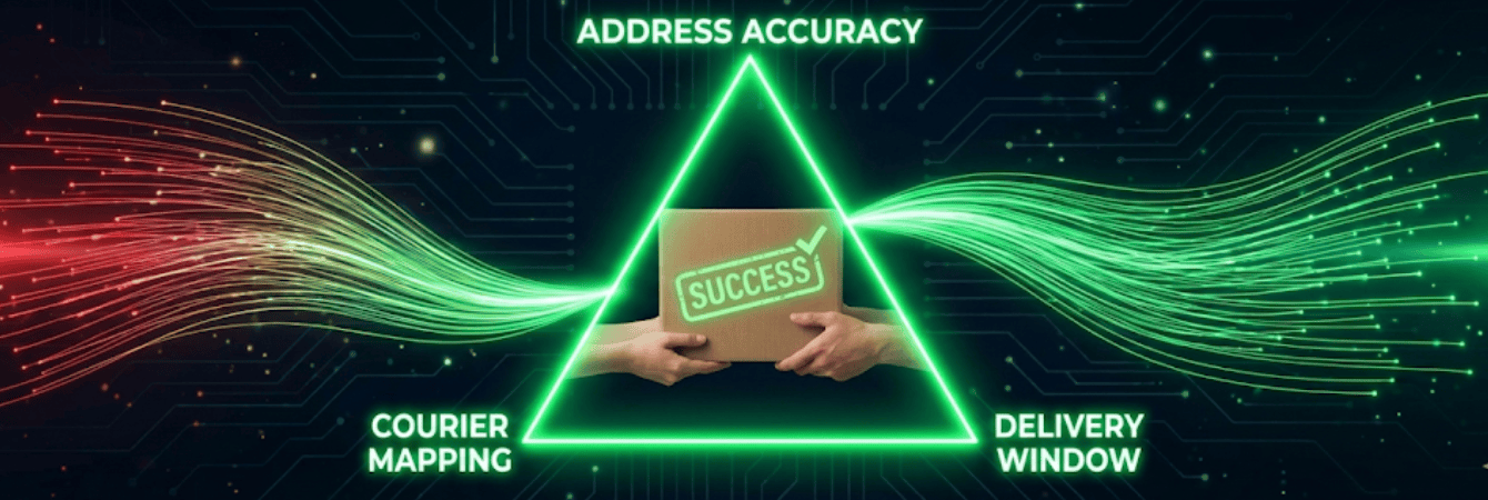 Successful delivery graphic showing the RTO triangle fixed
